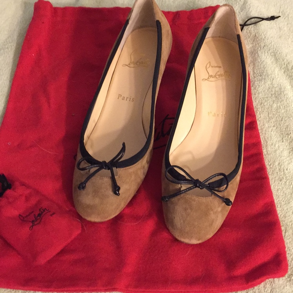 Christian Louboutin Suede Kitten Heels - NWOT - Picture 1 of 7